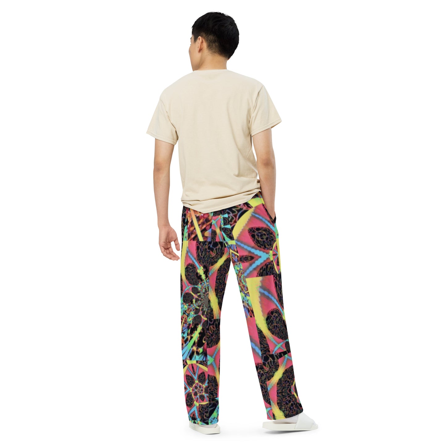 All-over print unisex wide-leg pants