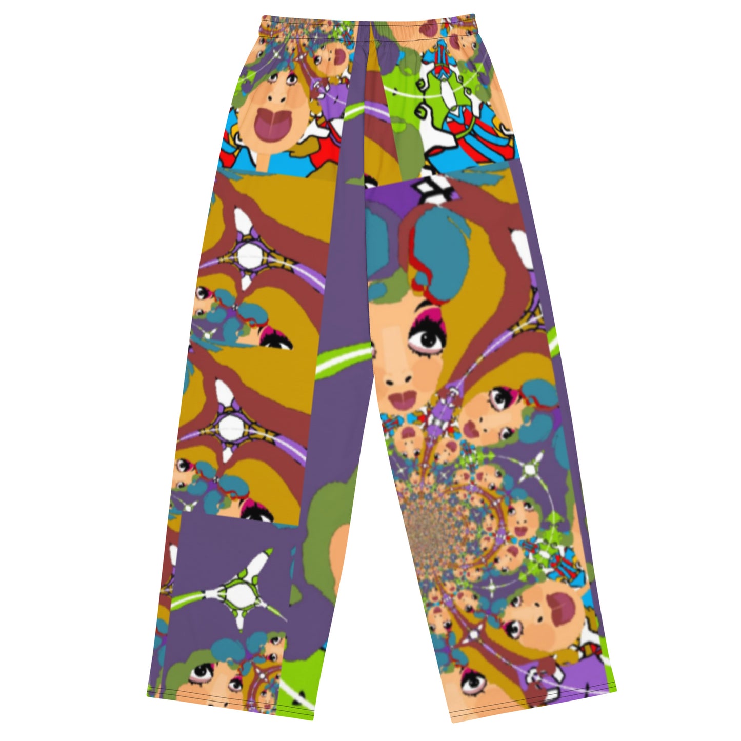 All-over print unisex wide-leg pants