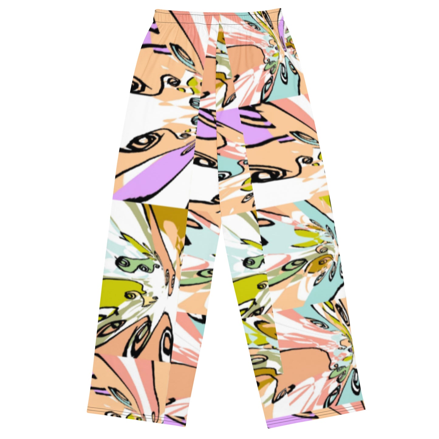 All-over print unisex wide-leg pants