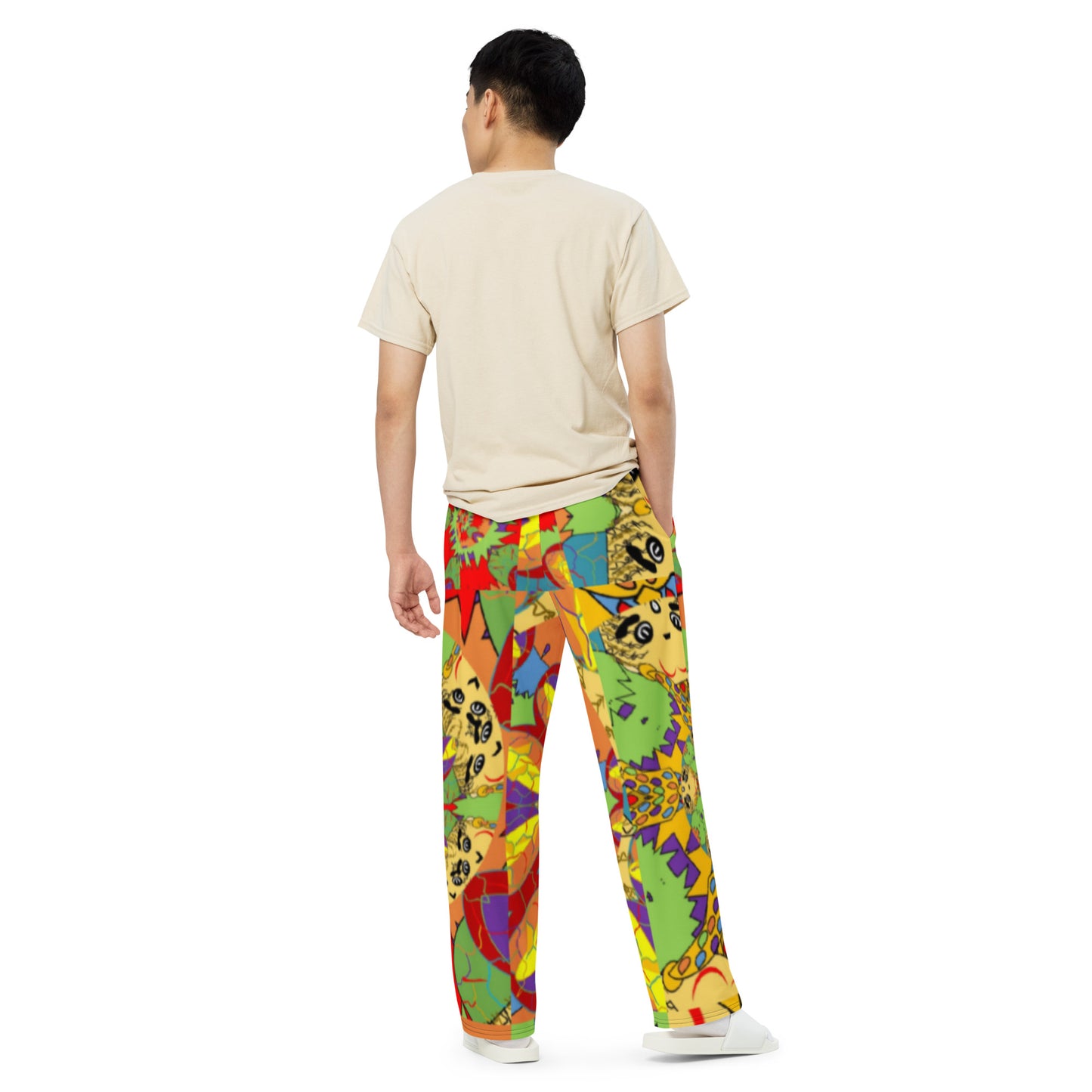 All-over print unisex wide-leg pants