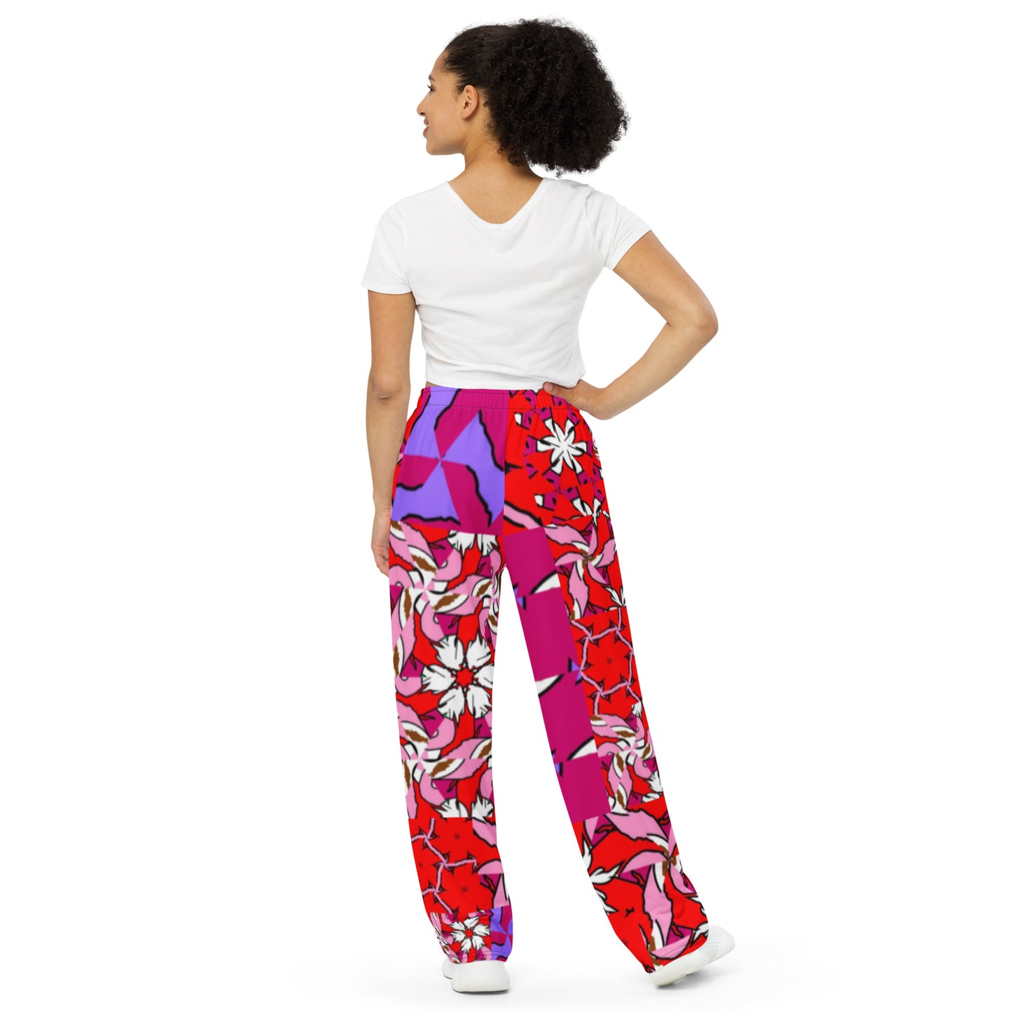 All-over print unisex wide-leg pants