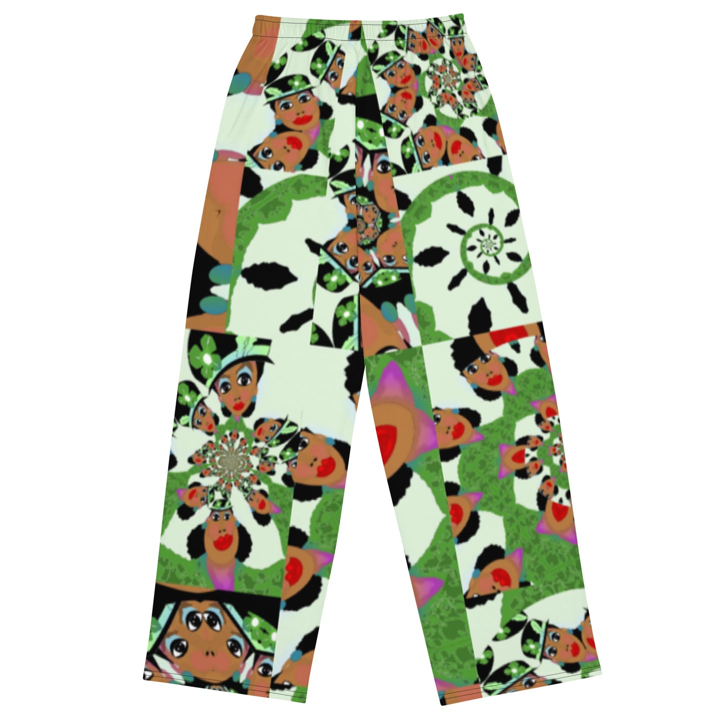 All-over print unisex wide-leg pants