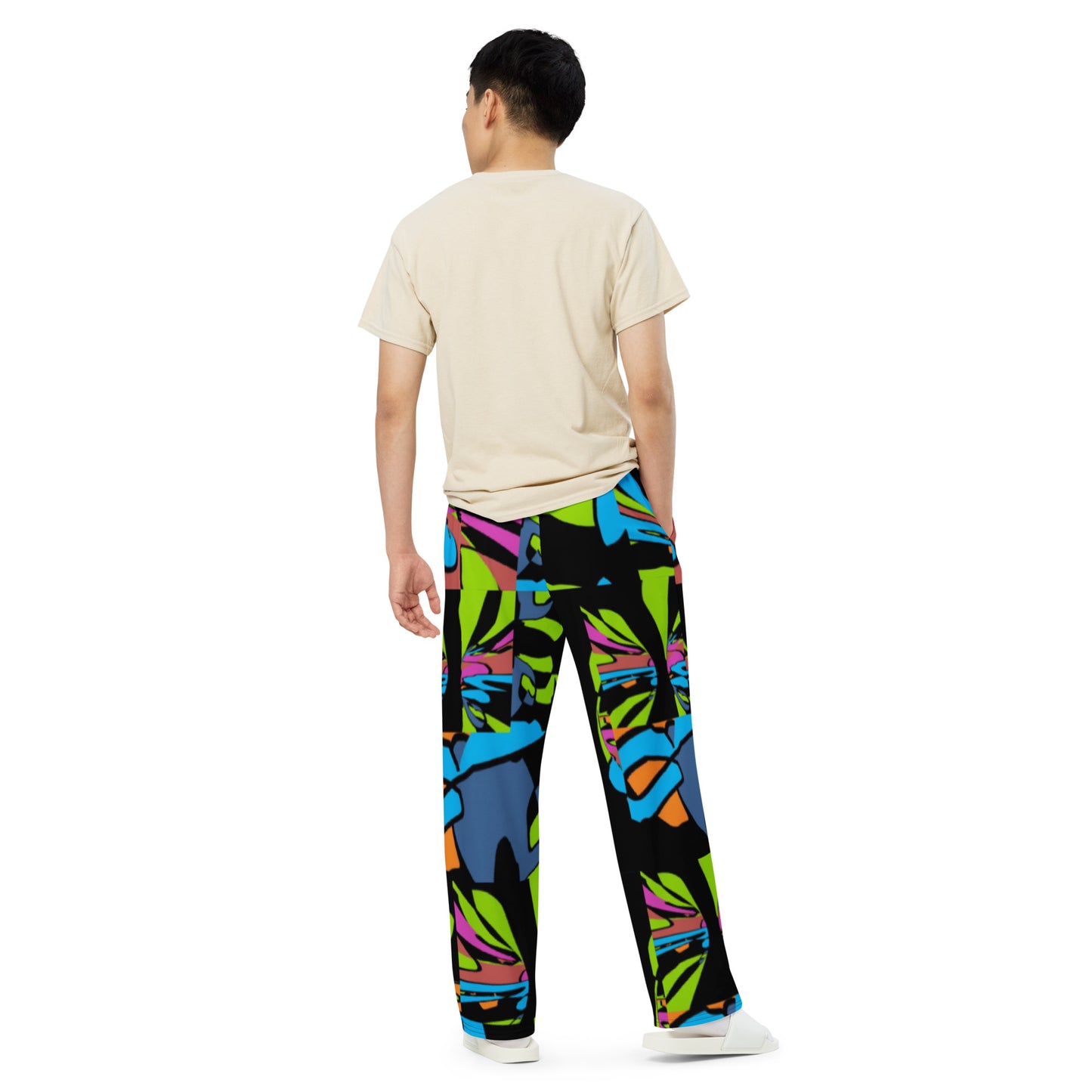 All-over print unisex wide-leg pants