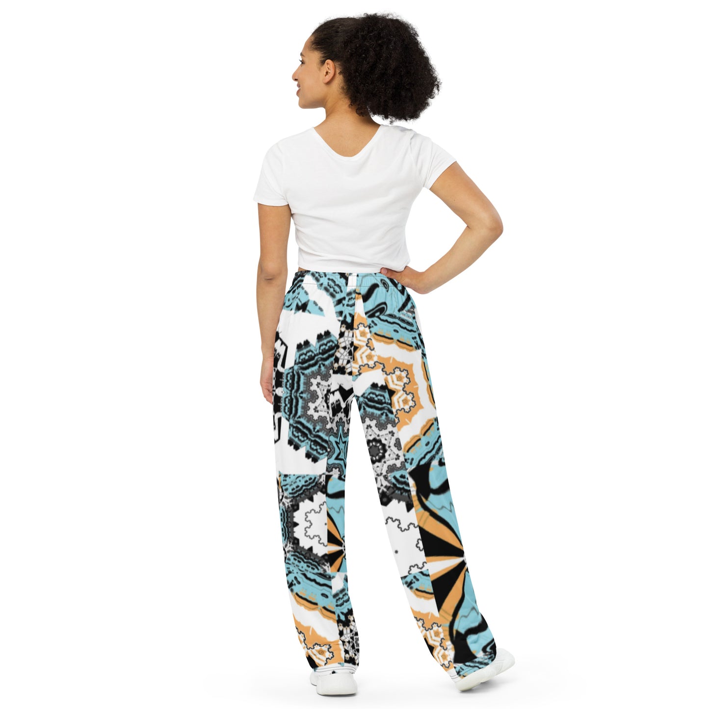 All-over print unisex wide-leg pants