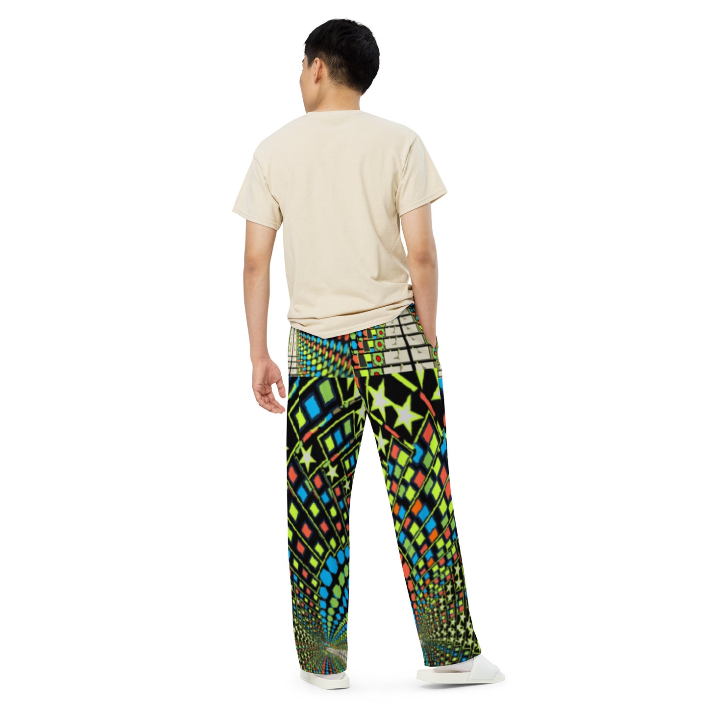 All-over print unisex wide-leg pants