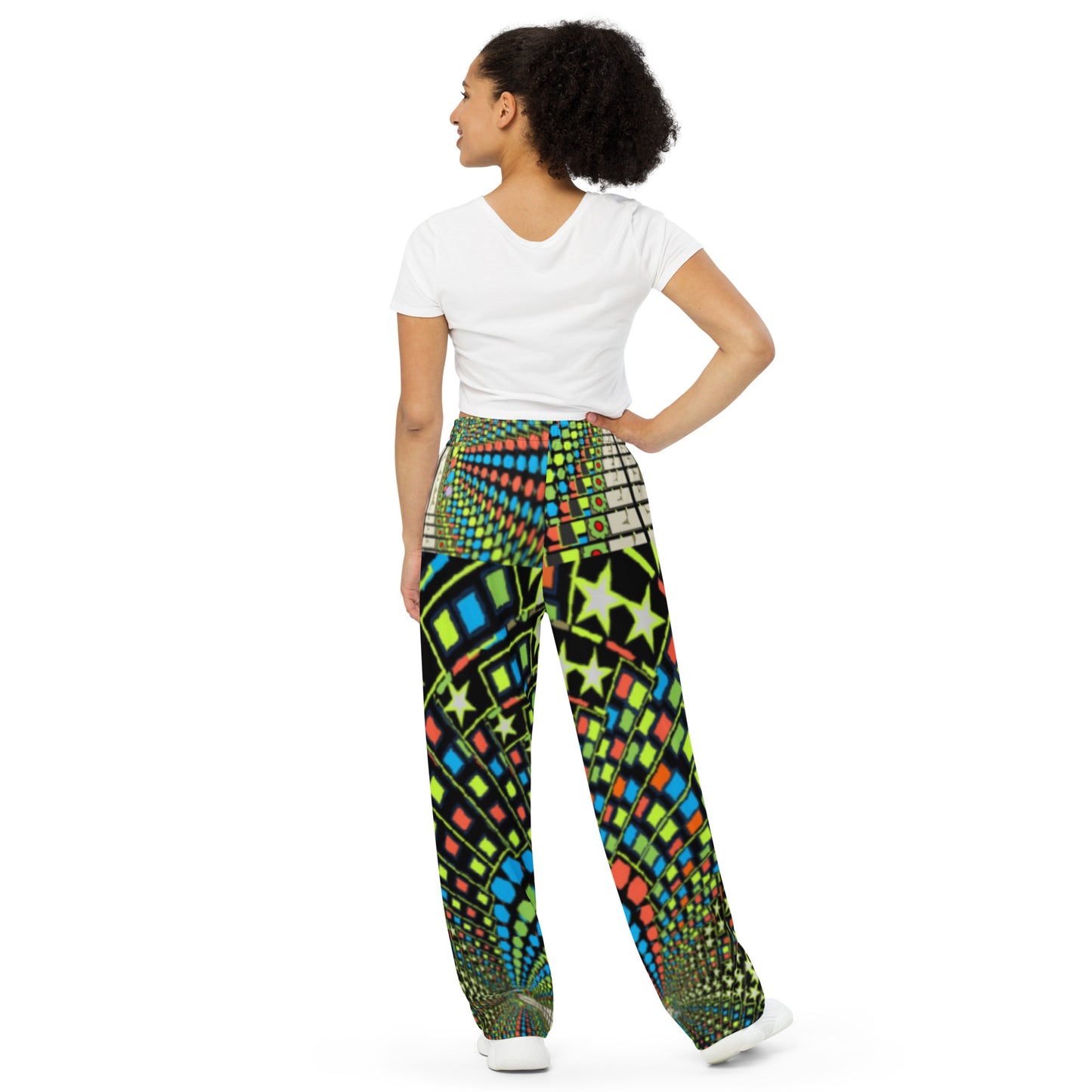 All-over print unisex wide-leg pants