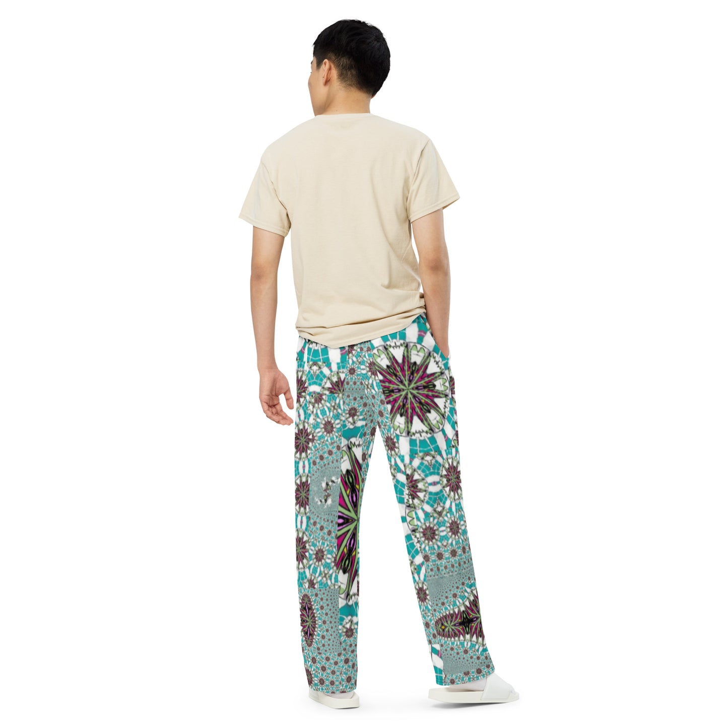 All-over print unisex wide-leg pants