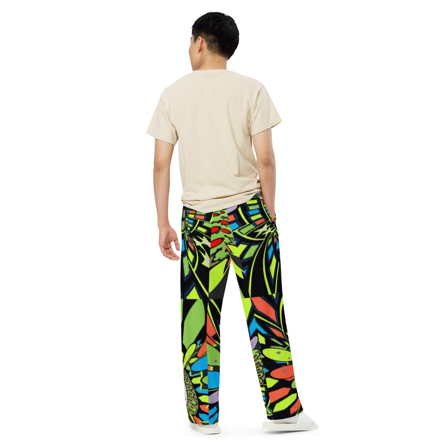 All-over print unisex wide-leg pants