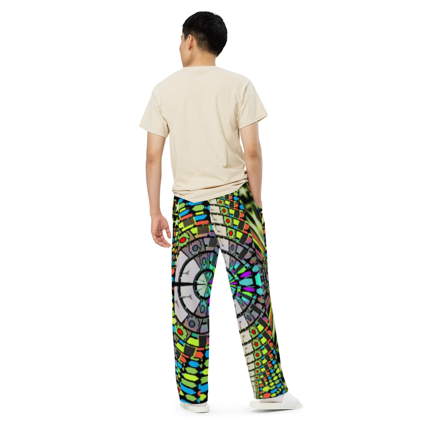 All-over print unisex wide-leg pants