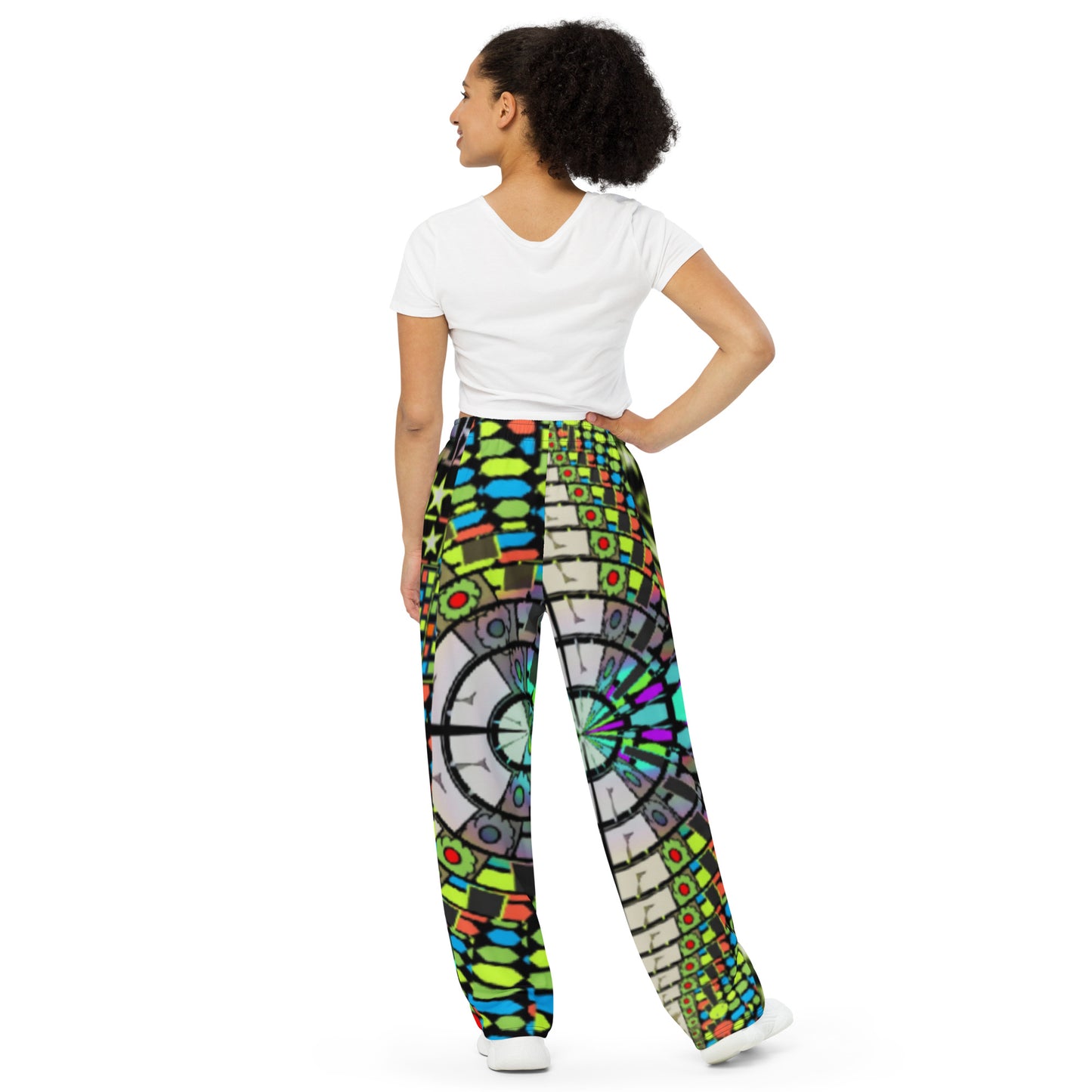 All-over print unisex wide-leg pants