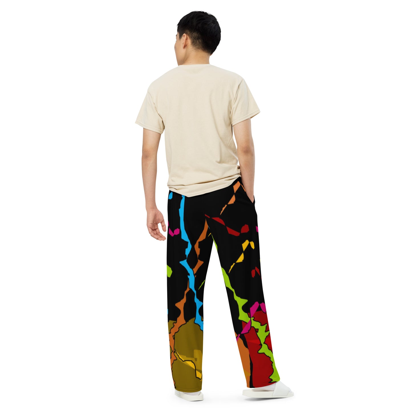 All-over print unisex wide-leg pants