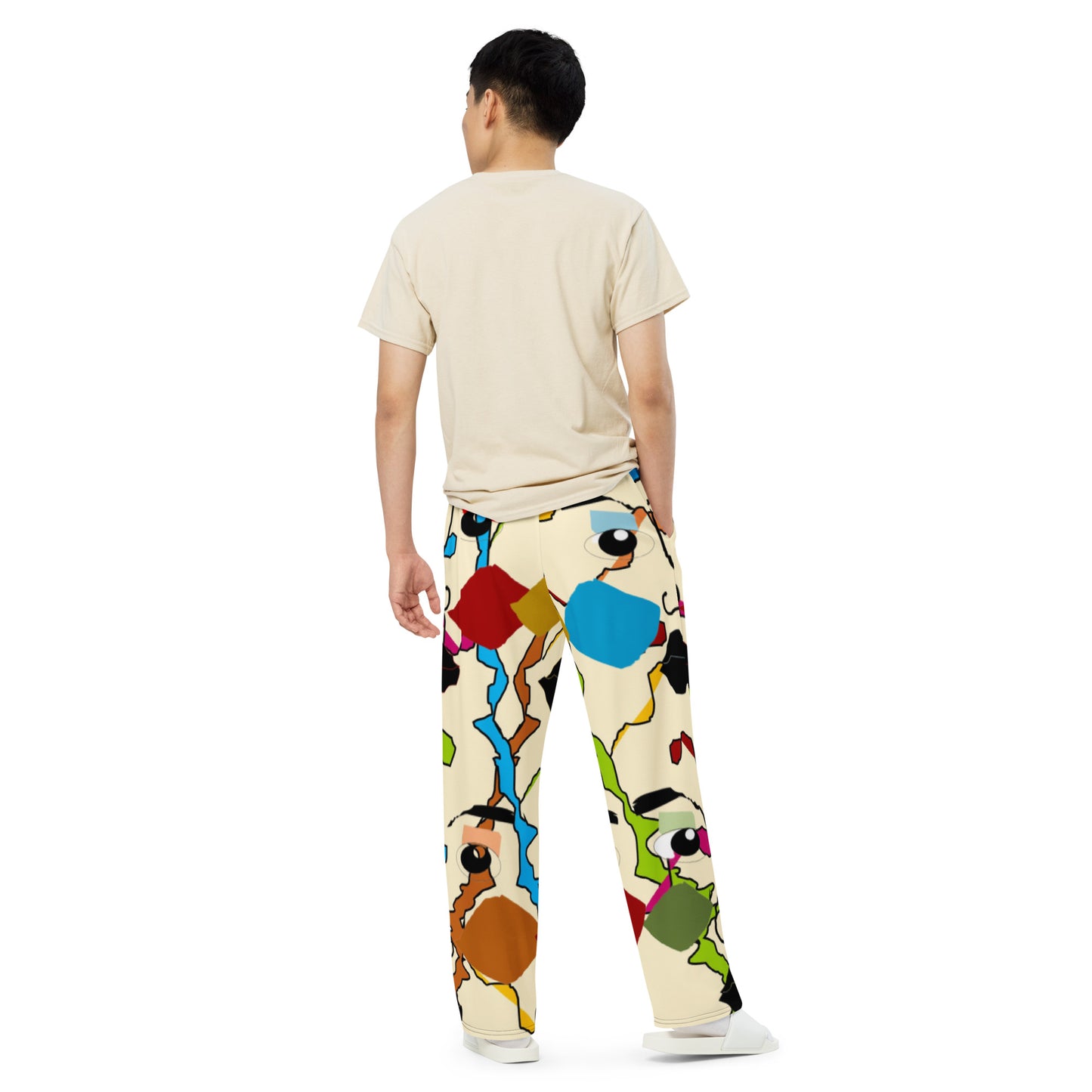 All-over print unisex wide-leg pants