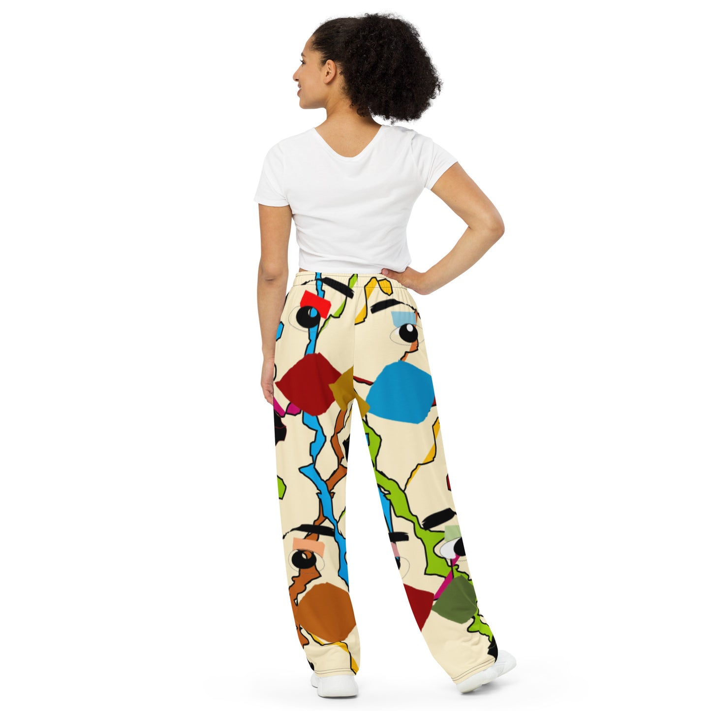 All-over print unisex wide-leg pants