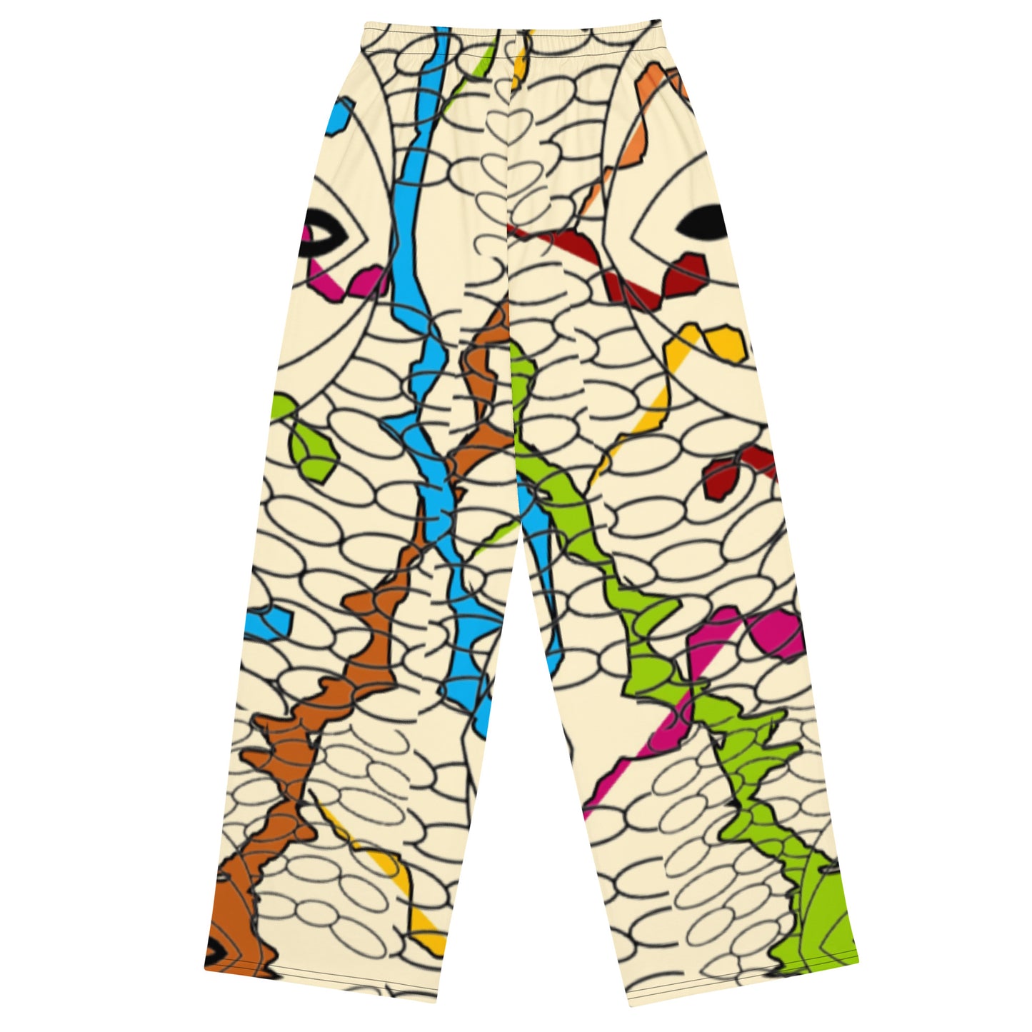 All-over print unisex wide-leg pants