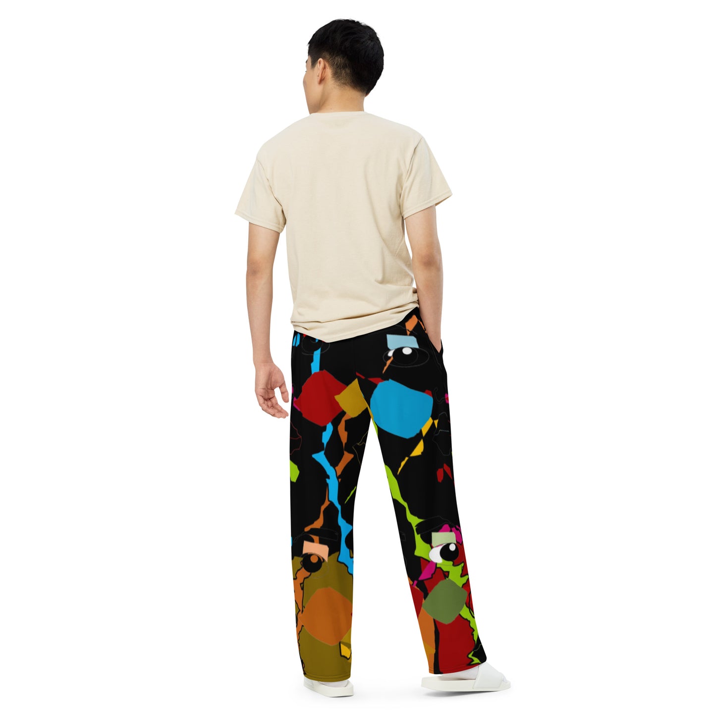 All-over print unisex wide-leg pants