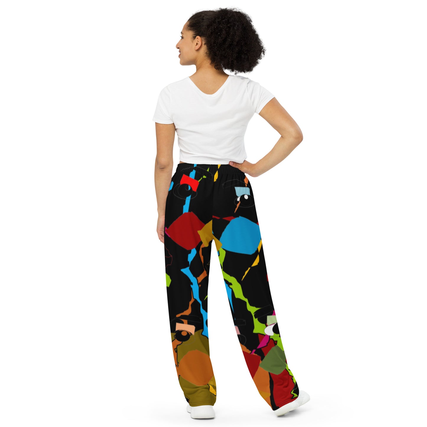 All-over print unisex wide-leg pants