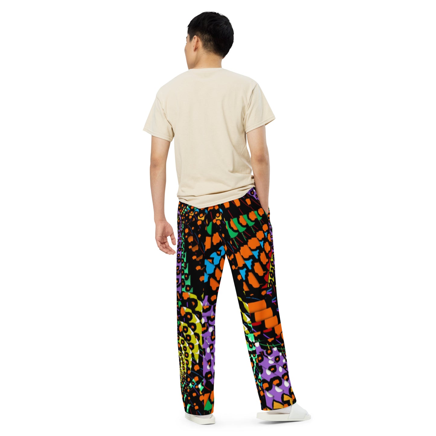 All-over print unisex wide-leg pants