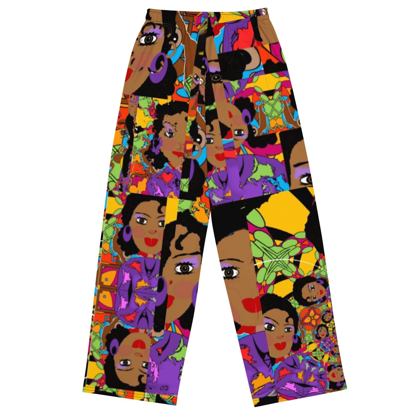 All-over print unisex wide-leg pants