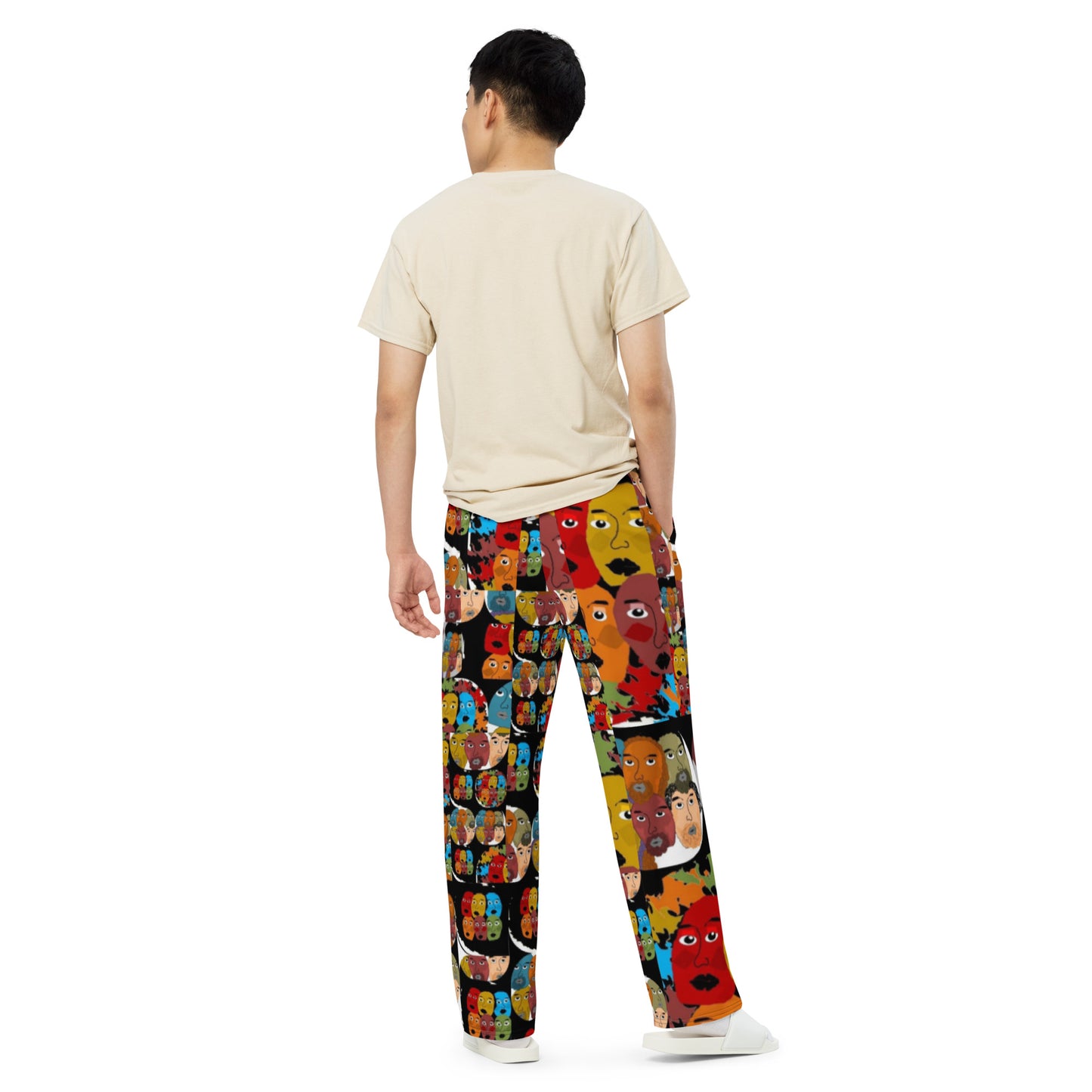 All-over print unisex wide-leg pants