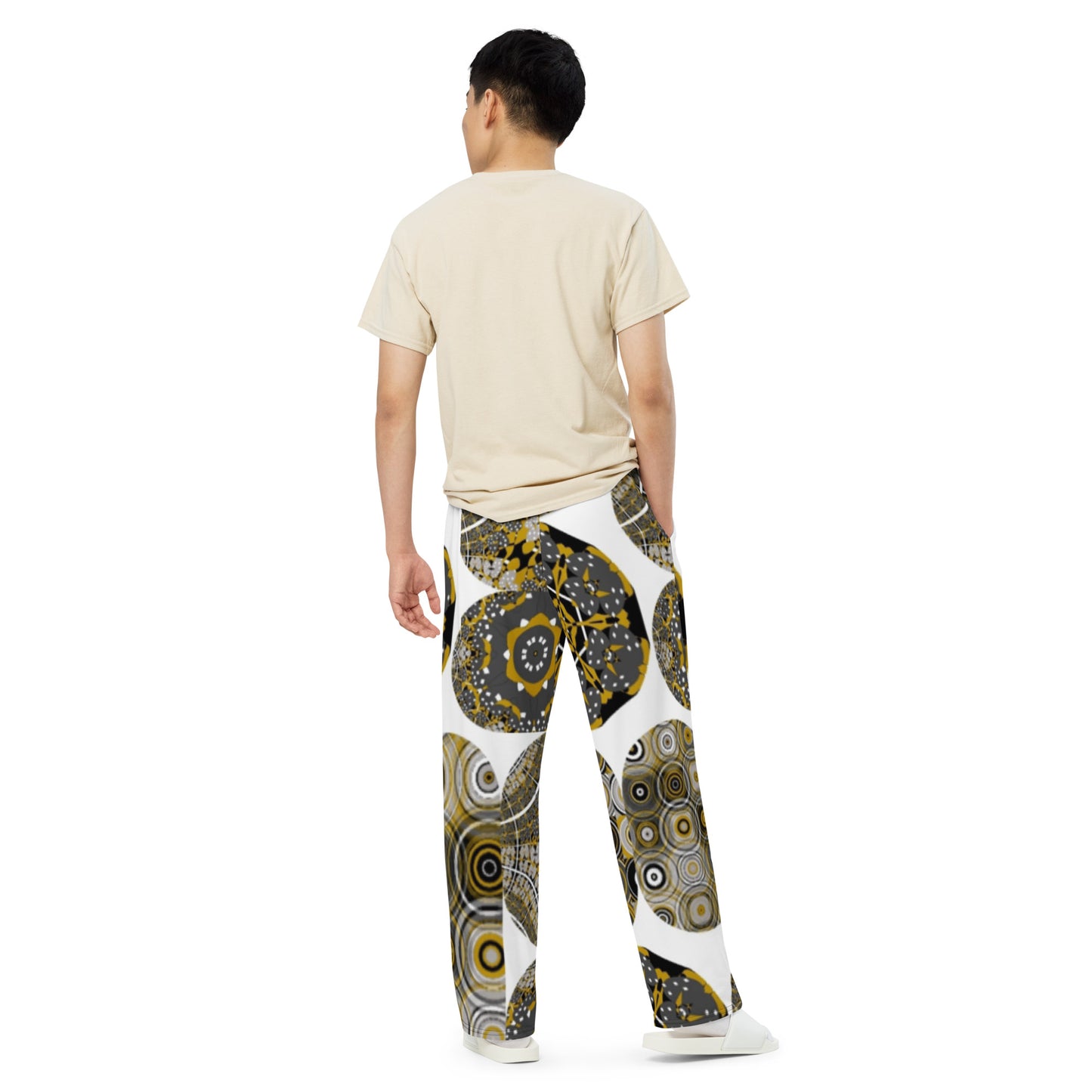 All-over print unisex wide-leg pants