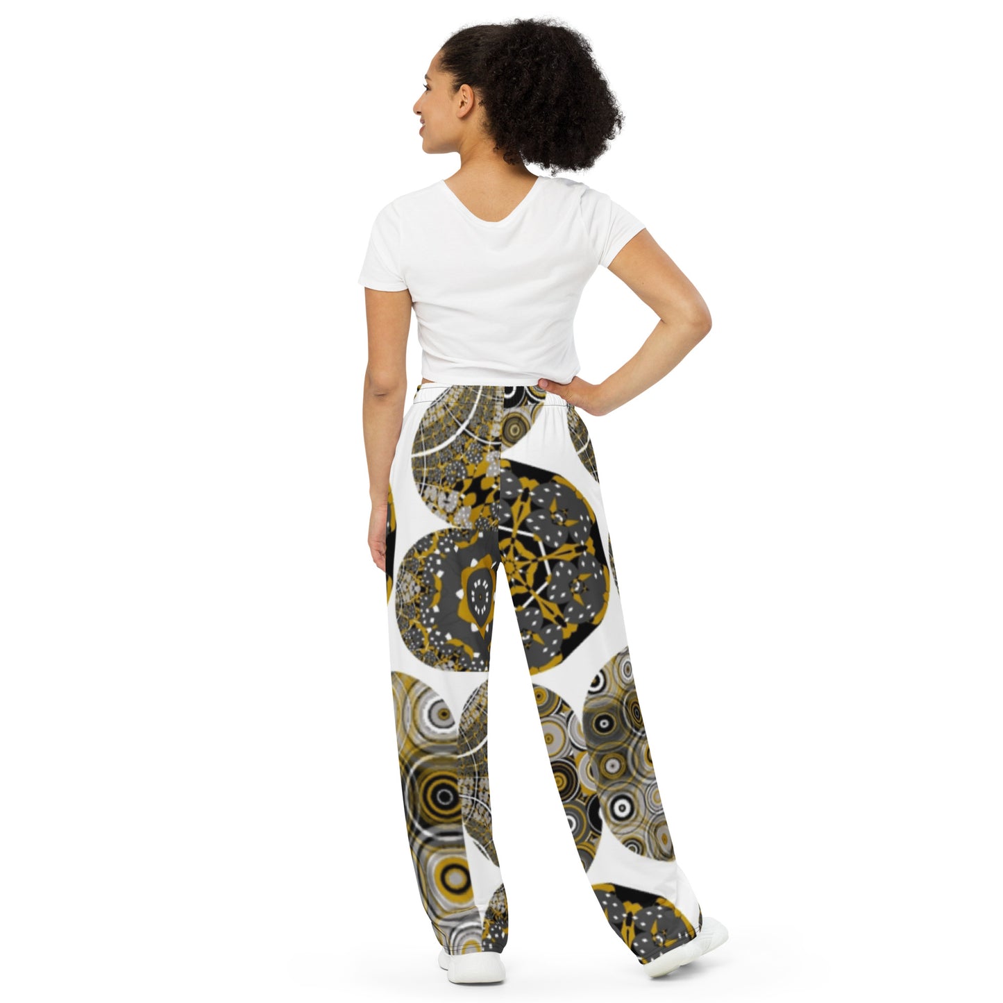 All-over print unisex wide-leg pants