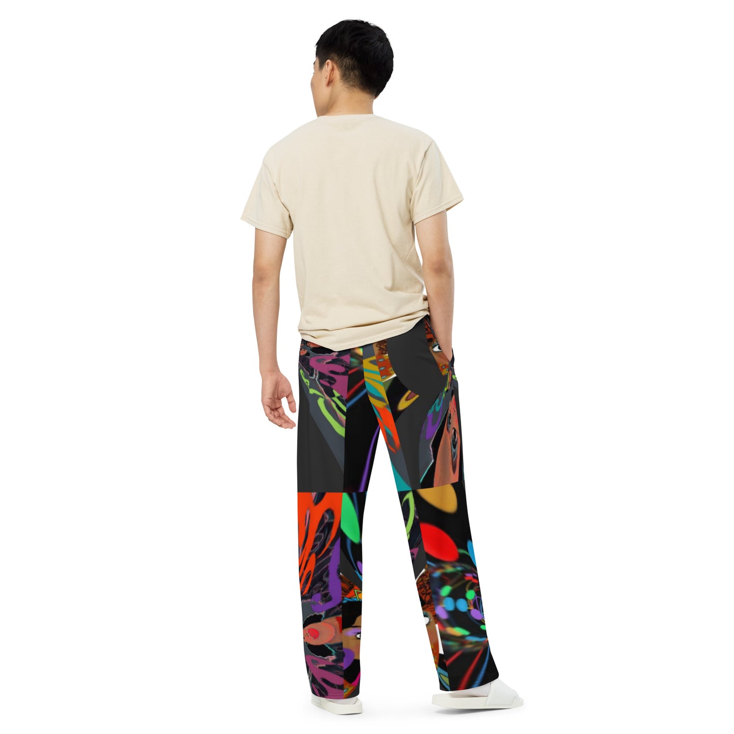 All-over print unisex wide-leg pants