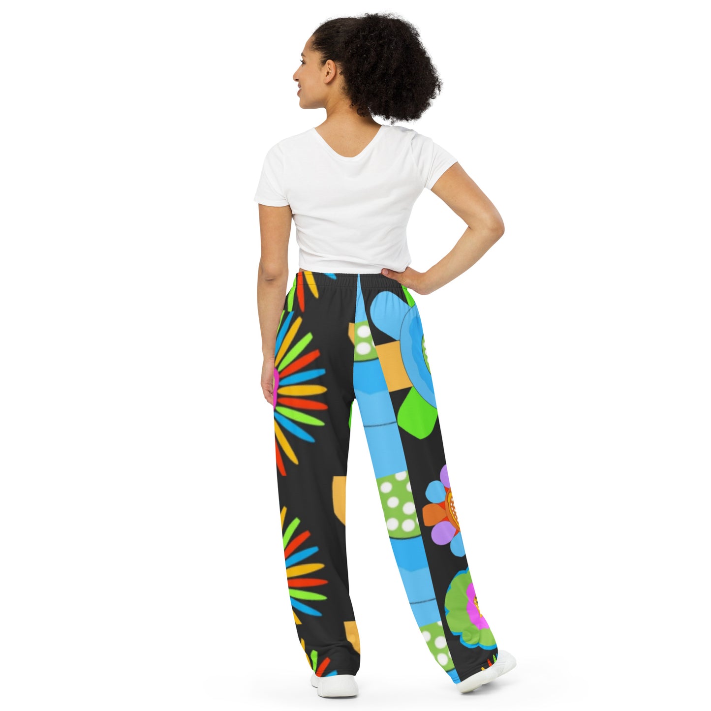 All-over print unisex wide-leg pants