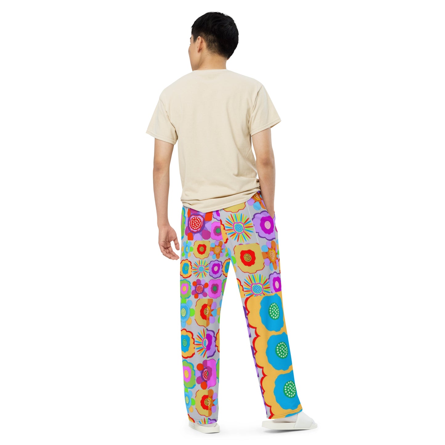 All-over print unisex wide-leg pants