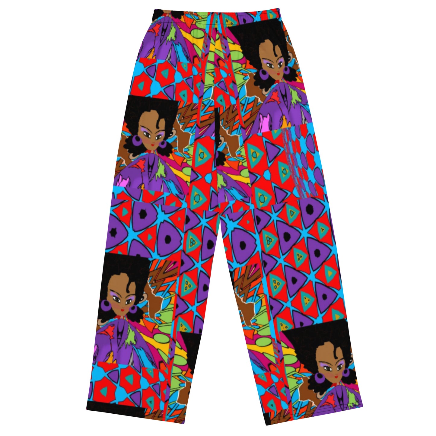 All-over print unisex wide-leg pants