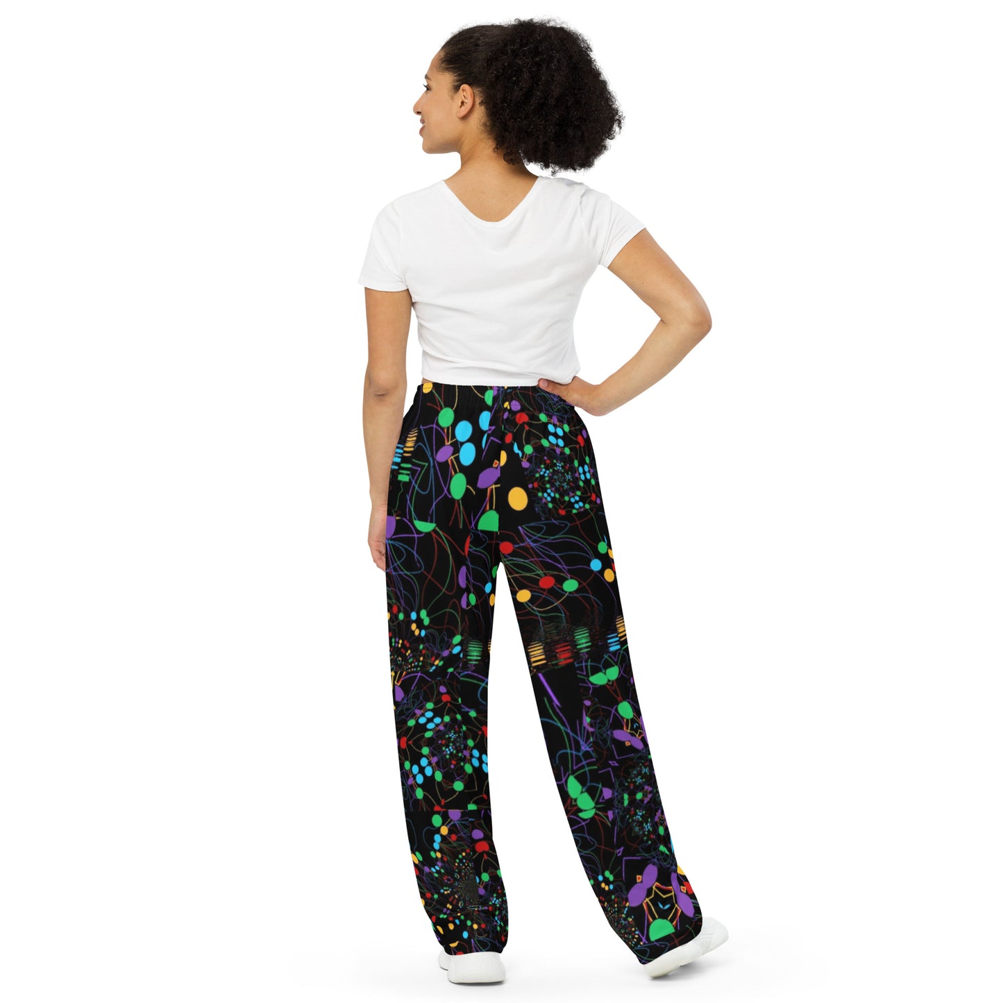 All-over print unisex wide-leg pants