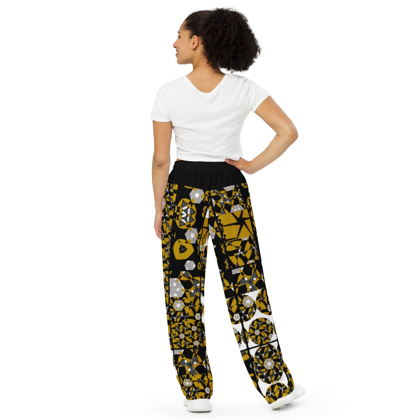 All-over print unisex wide-leg pants