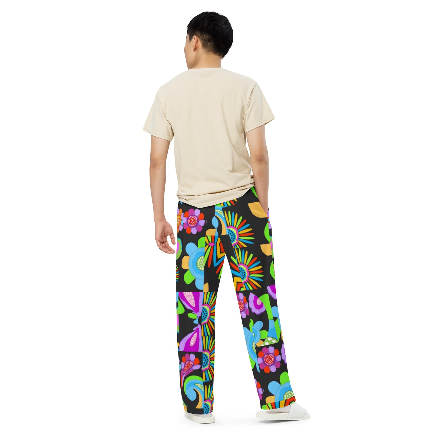 All-over print unisex wide-leg pants