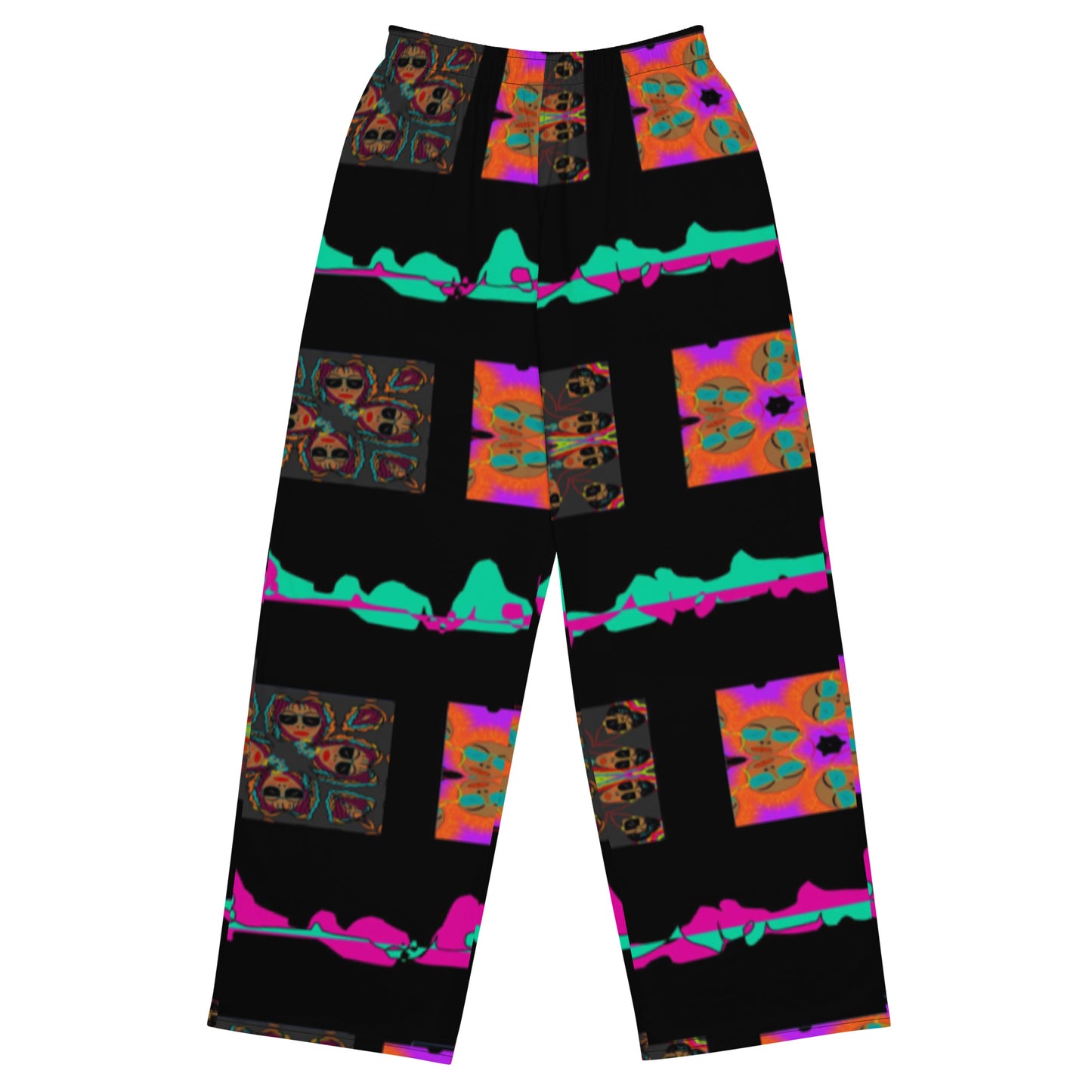 All-over print unisex wide-leg pantsCP