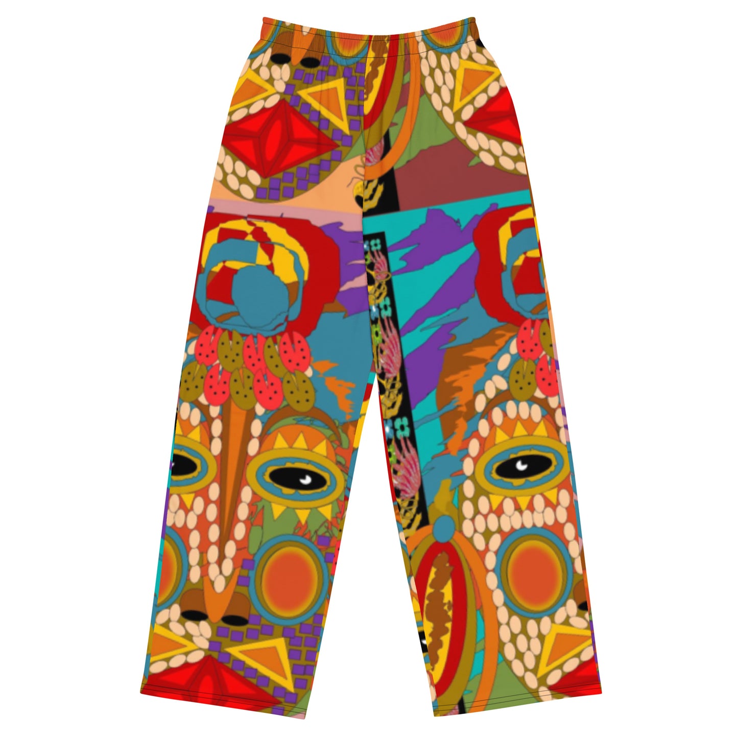 All-over print unisex wide-leg pants