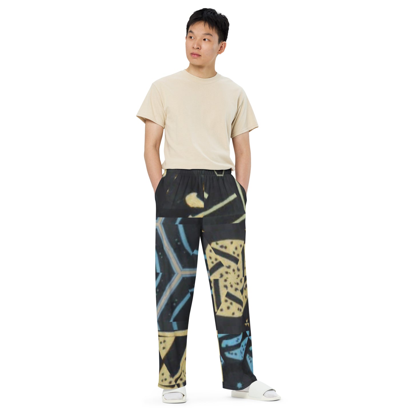 All-over print unisex wide-leg pants