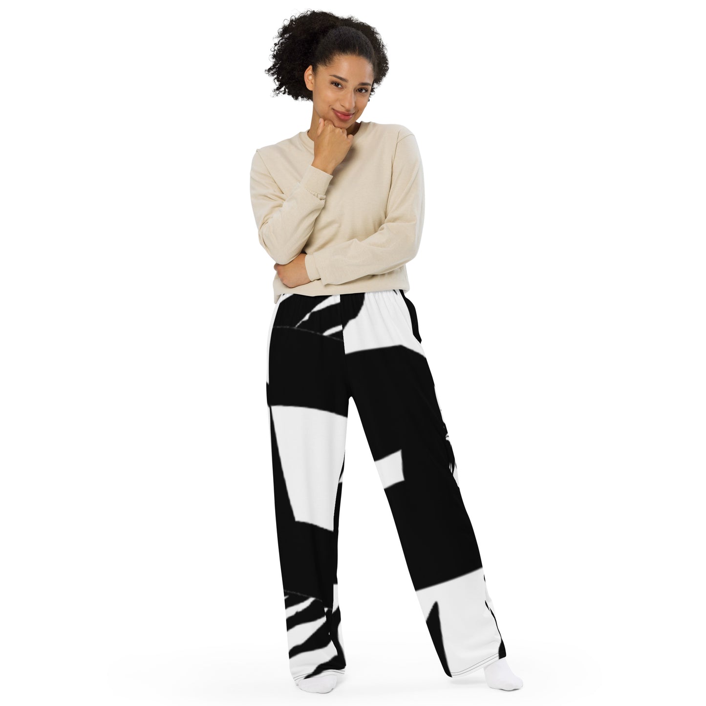 All-over print unisex wide-leg pants