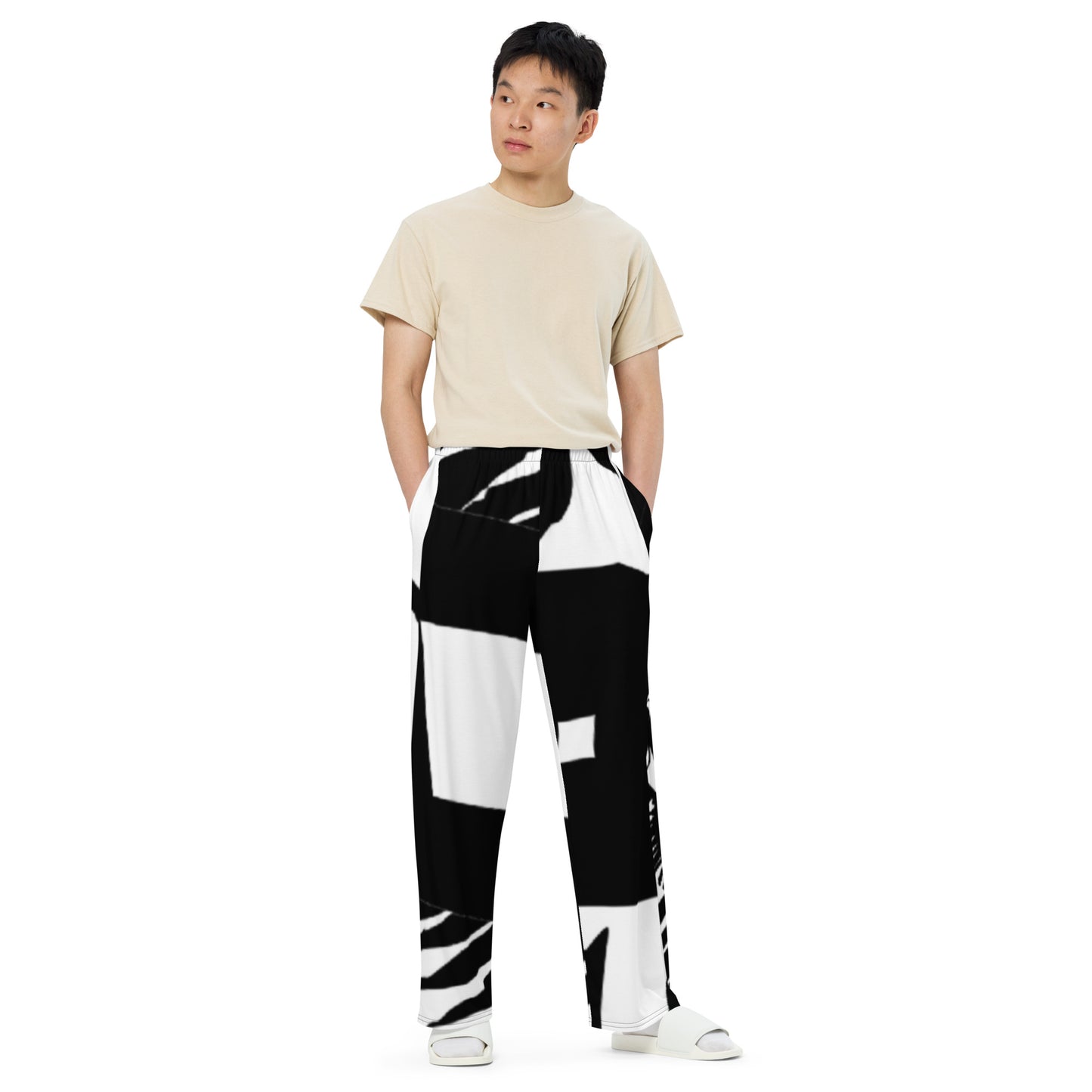 All-over print unisex wide-leg pants