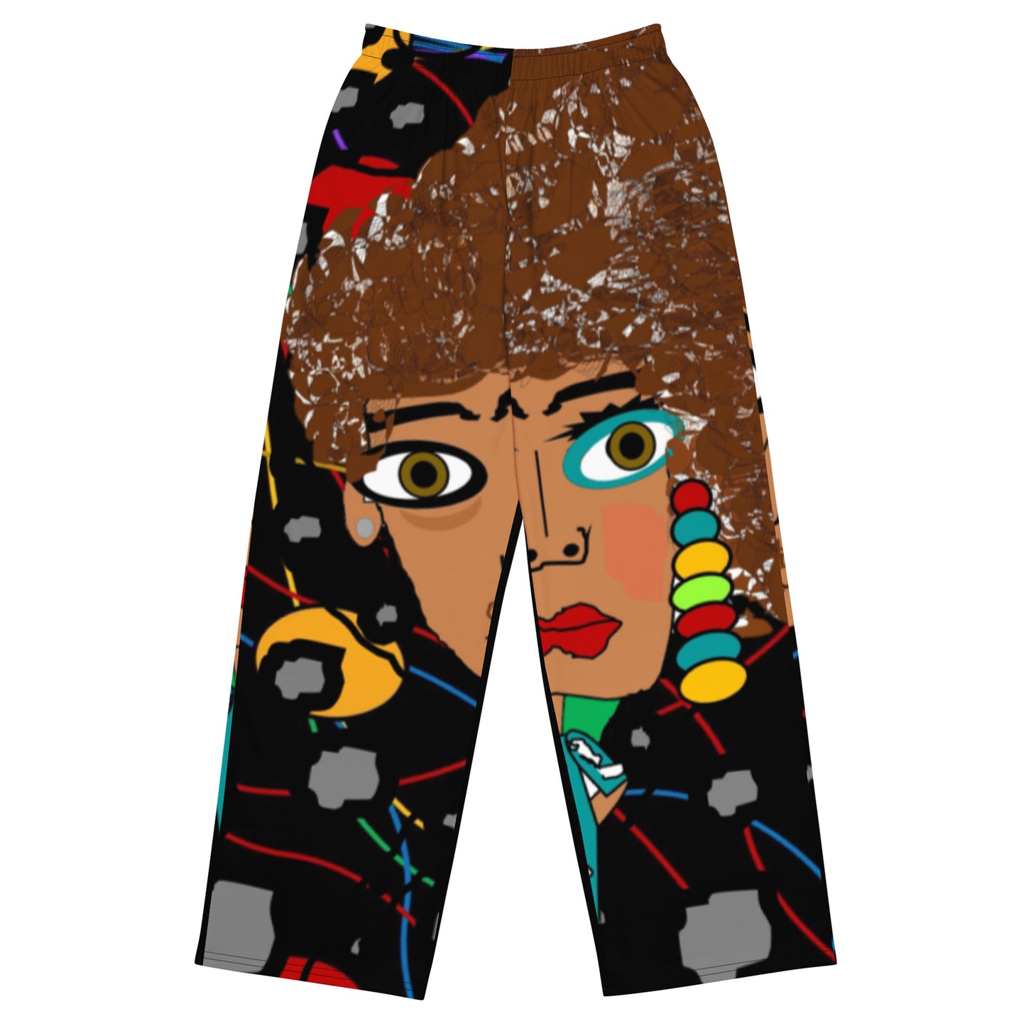 All-over print unisex wide-leg pants