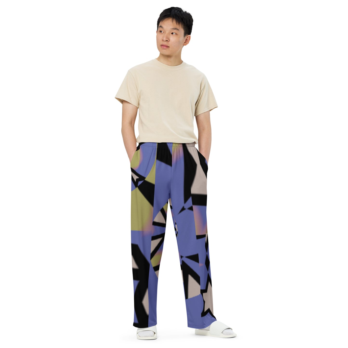 All-over print unisex wide-leg pants