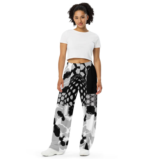 All-over print unisex wide-leg pants