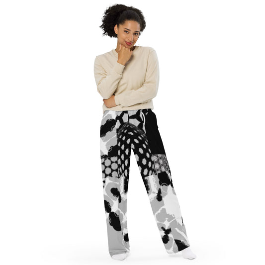 All-over print unisex wide-leg pants