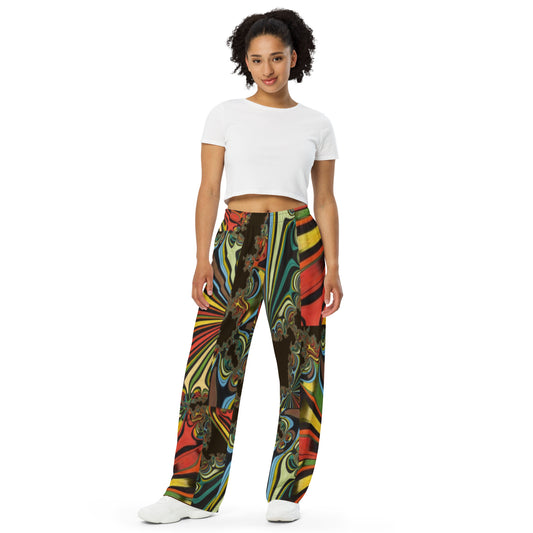 All-over print unisex wide-leg pants