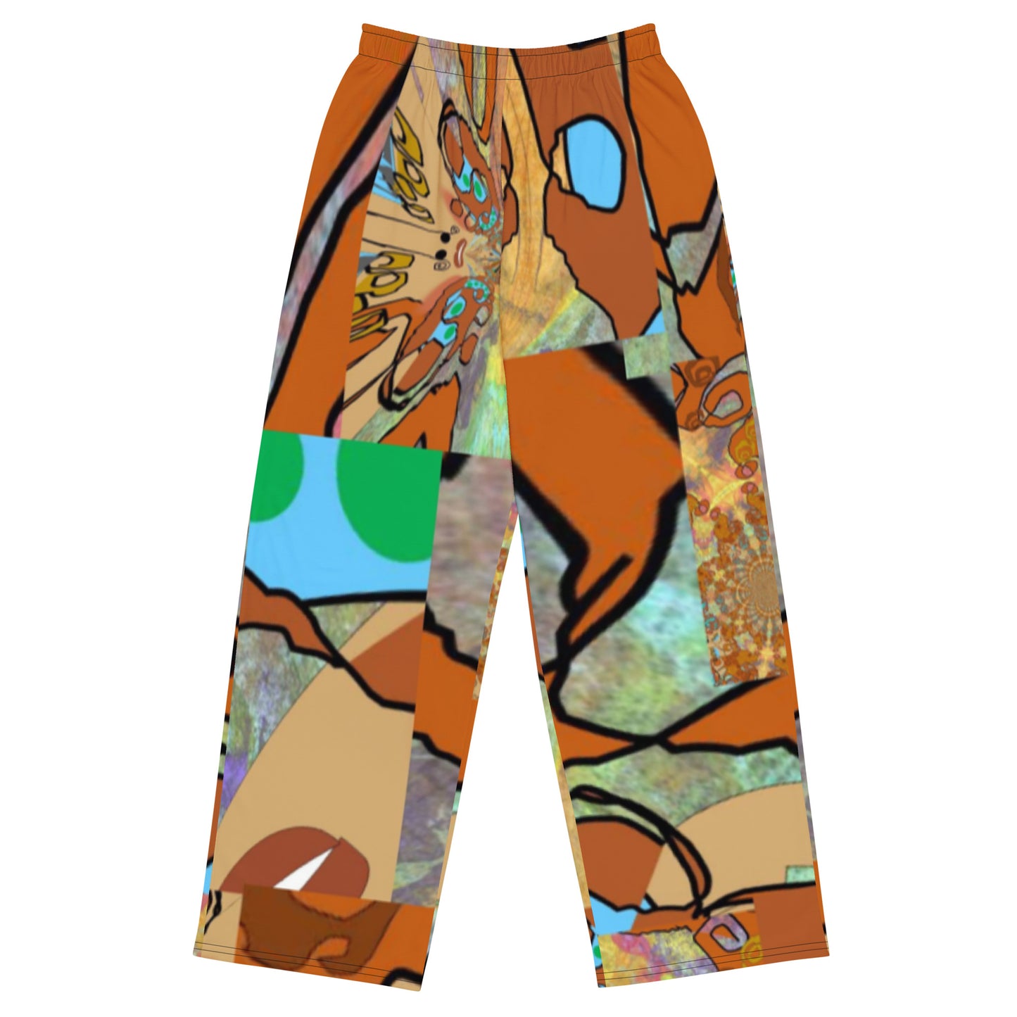 All-over print unisex wide-leg pants