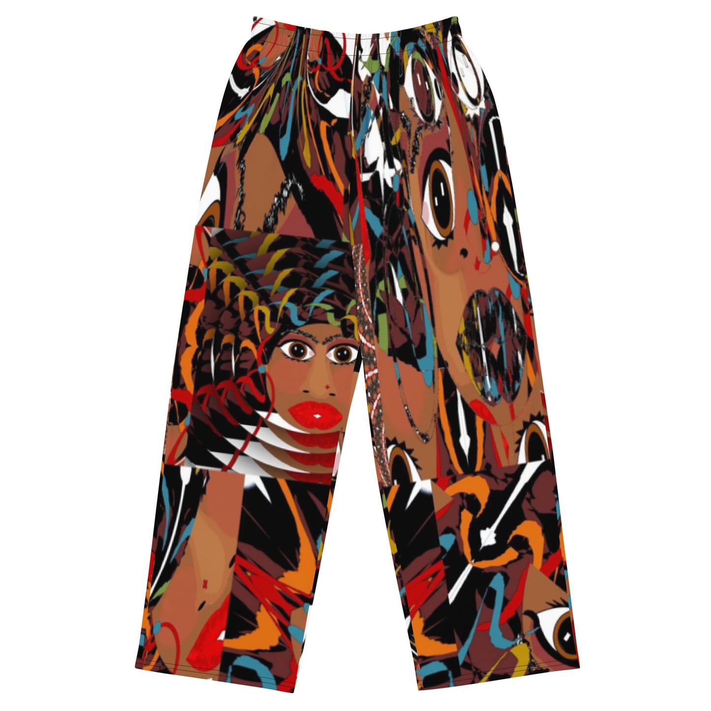 All-over print unisex wide-leg pants