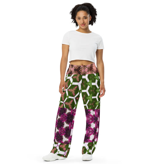 All-over print unisex wide-leg pants