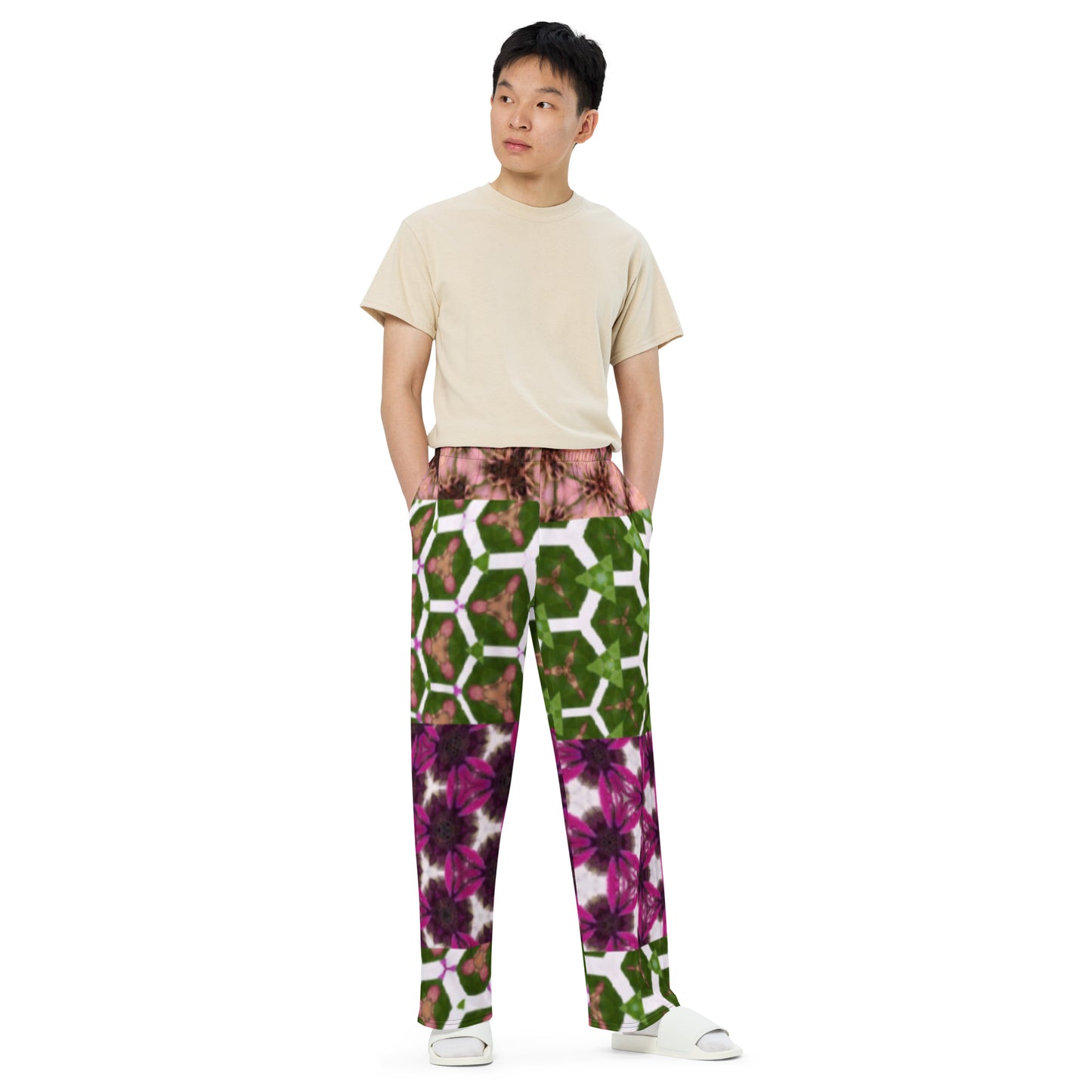 All-over print unisex wide-leg pants