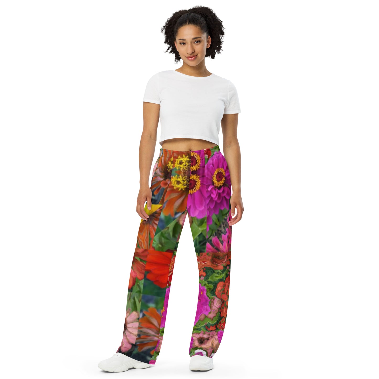 All-over print unisex wide-leg pants