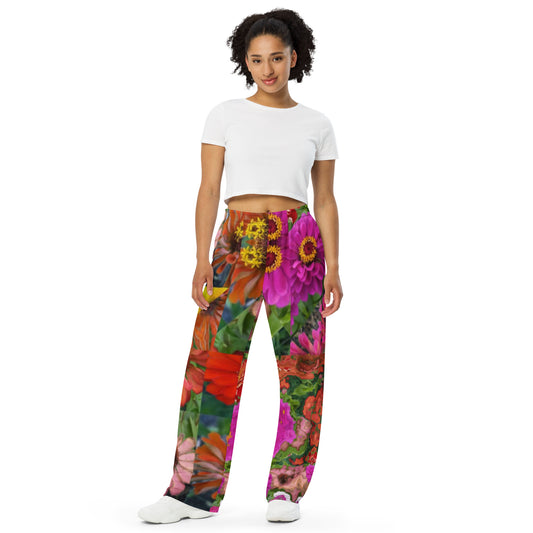 All-over print unisex wide-leg pants