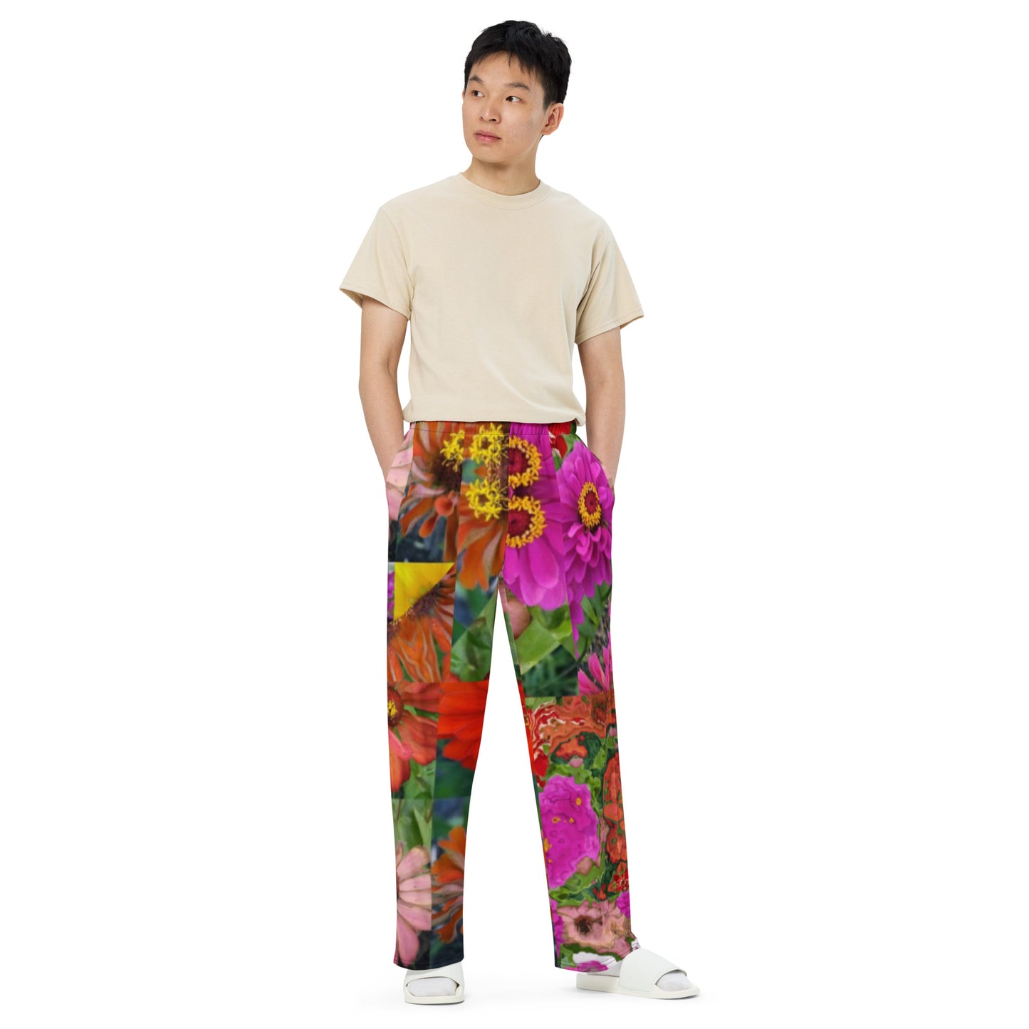 All-over print unisex wide-leg pants