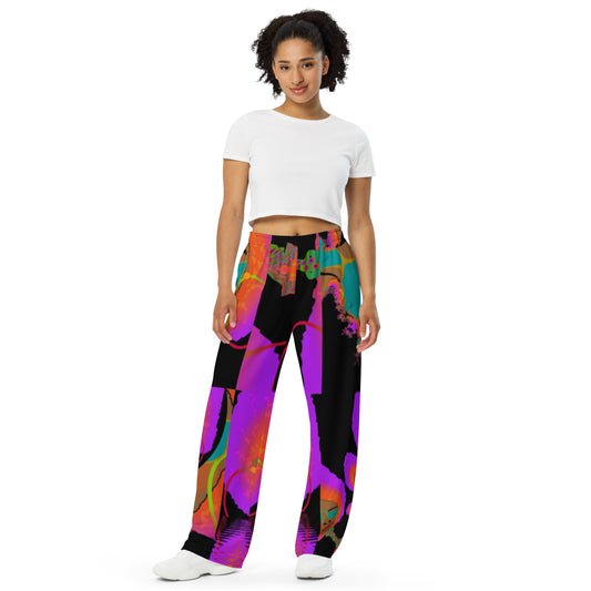 All-over print unisex wide-leg pants